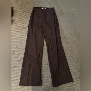 Mango Wide Leg Brown Pants